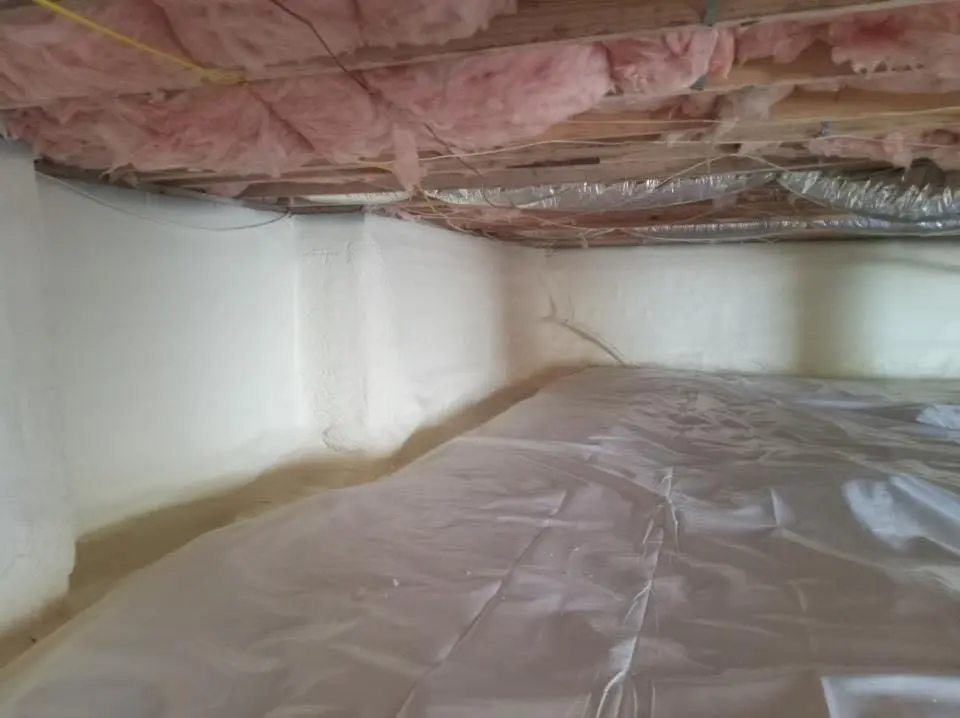 Crawl space encapsulation with closed-cell spray foam for Spray Foam Roofing in Redlands